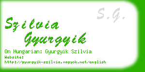 szilvia gyurgyik business card